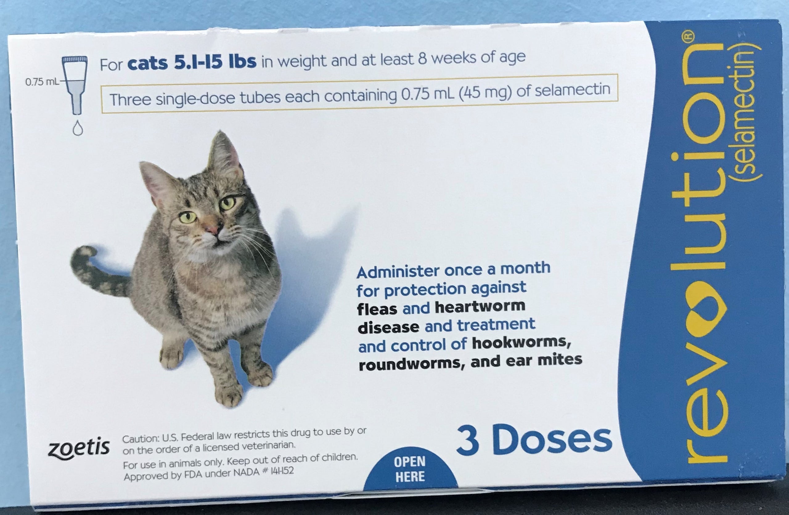 Revolution Spot On For Cats 2 6 7 5kg Blue